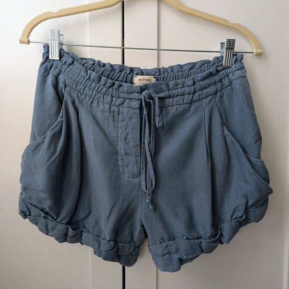 Wilfred Blue Drawstring Shorts - Picture 1 of 4